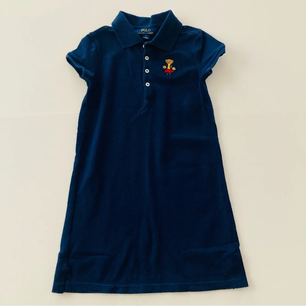 Polo Ralph Lauren Girls 6 Blue Dress Bear